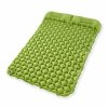 Ultralekki materac dmuchany dwuosobowy do spania na kemping i trekking HyperMotion Campmat – 190x120 cm – zielony